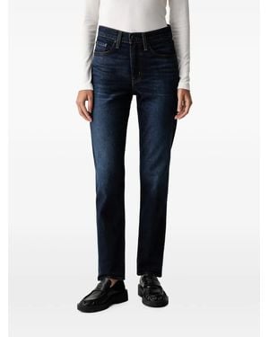 Levi's Logo-Patch Straight-Leg Jeans - Blue