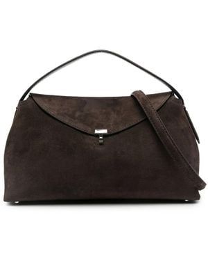 TOTEME Wildleder-Schultertasche Mit T-Verschluss - Schwarz