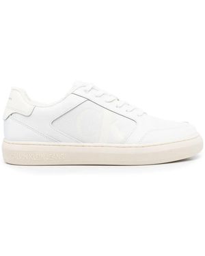 Calvin Klein Sneakers Con Stampa - Bianco