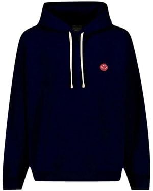 Joshua Sanders X Smiley Logo-Detail Hoodie - Blue