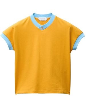 Versace Stretch Cotton-Jersey T-Shirt - Orange