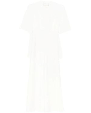 Litkovskaya Soft-Structured Maxi Dress - White