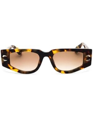 Roberto Cavalli Tortoiseshell-Effect Rectangle-Frame Sunglasses - Brown