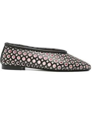 CAREL PARIS Soleil Cut-Out Ballet Flats - White