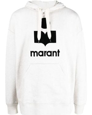 Isabel Marant Miley Hoodie Mit Logo-Print - Weiß