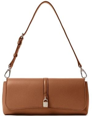 Stella McCartney Bolso de hombro Ryder con candado - Marrón