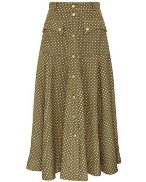 Zimmermann Luna Cargo Midi Skirt - Green