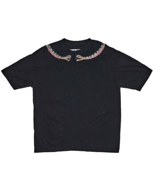 CAROLINA SARRIA Benzaiten Snake-Print T-Shirt - Blue