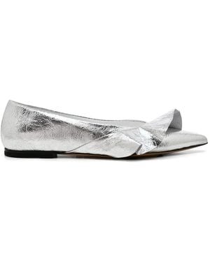 Essentiel Antwerp Ruffled-Detail Ballet Flats - White