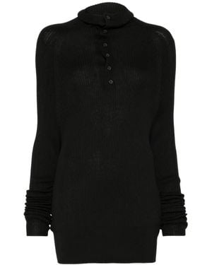 Y's Yohji Yamamoto Ribbed Jumper - Black