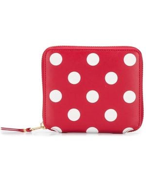 COMME DES GARÇONS PLAY Sa2100pd Polka Dot Wallet Red
