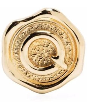 Maria Black Letter Q Coin - Metallic