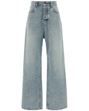 Balenciaga Distressed Baggy-Fit Jeans - Blue