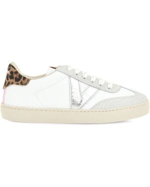 Victoria Berlín Ciclista Leopard-Print Panel Trainers - White