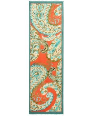 Etro Paisley-Pattern Fringed Scarf - Orange