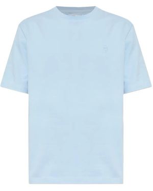 Samsøe & Samsøe Saotto Logo-Embroidered T-Shirt - Blue