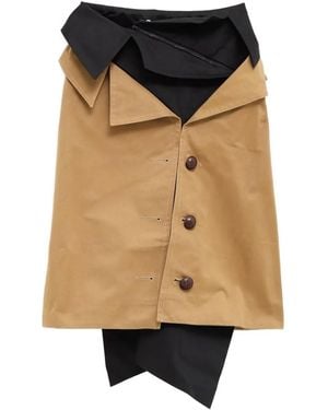August Barron Layered Midi Skirt - Black