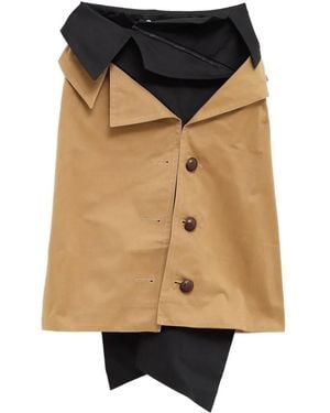 August Barron Layered Midi Skirt - Black