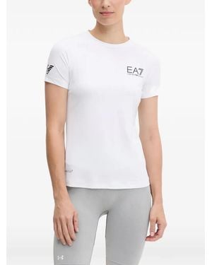 EA7 Camiseta Con Logo Estampado - Blanco