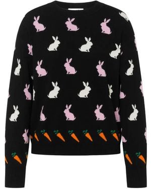 Love Moschino Extra-Fine Wool Intarsia Sweater - Black