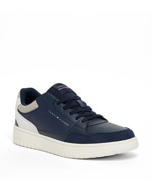 Tommy Hilfiger Panelled Suede-Trim Trainers - Blue