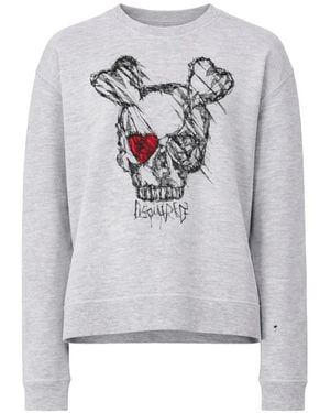 DSquared² Crew-Neck Graphic Sweatshirt - Grey