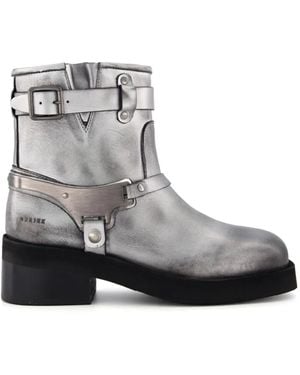 Nubikk Eve Maryn Buckle-Strap Ankle Boots - Gray