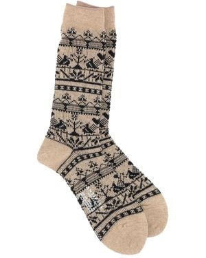 Antipast Patterned Socks - Natural