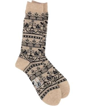 Antipast Patterned Socks - Natural