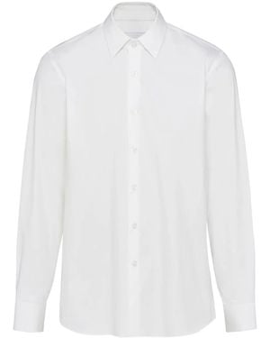 Prada Long-Sleeve Cotton Shirt - White