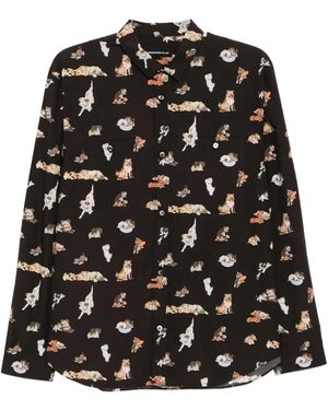 Undercover Graphic-Print Shirt - Black