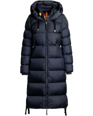 Parajumpers Panda Hooded Long Puffer Coat - Blue
