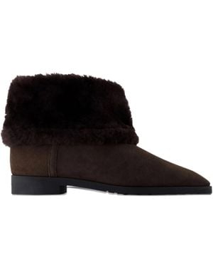 TOTEME Fold-Down Shearling Boots - Black