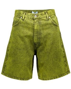 3.PARADIS Bestickte Jeans-Shorts - Grün
