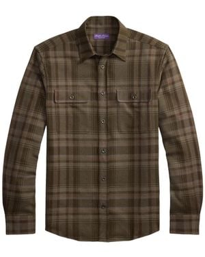 Ralph Lauren Plaid Long-Sleeve Shirt - Green