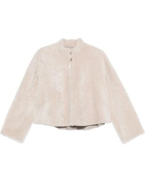 Manzoni 24 Zip-Front Oversized Jacket - Natural