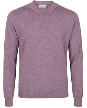 Ballantyne Merino Wool Crew-Neck Sweater - Purple