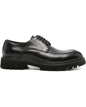 SERGIO MORETTI FIRENZE Round-Toe Lace-Up Derby Shoes - Black