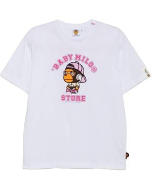 *BABY MILO® STORE BY *A BATHING APE® Graphic-Print T-Shirt - White