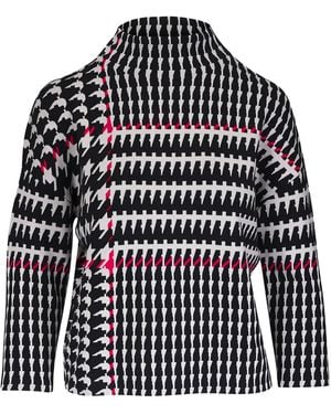 Akris Punto Top Mit Hahnentrittmuster - Schwarz