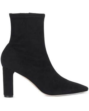 Arteana Marcella Suede Pointed-Toe Ankle Boots - Black