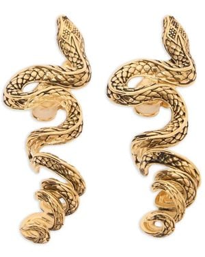 Roberto Cavalli Serpentine-Tone Earrings - Metallic