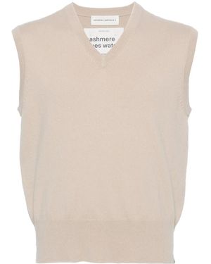 Extreme Cashmere N°243 Spencer Vネックトップ - ナチュラル