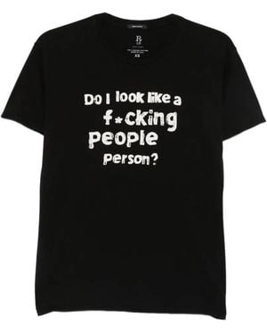 R13 T-Shirt People Person Boy T Con Stampa - Nero