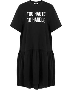 Moschino Cotton Tiered Mini Day Dress - Black