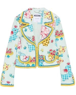 Moschino Chaqueta Con Estampado Gráfico - Blanco