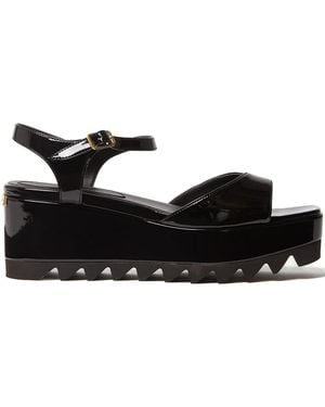Stella McCartney Platform Buckle Heeled Sandals - Black