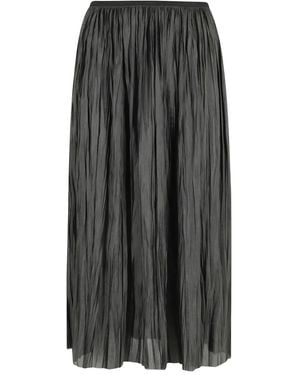 Roberto Collina Crinkled Midi Skirt - Grey