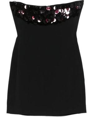 David Koma Sequin-Embellished Strapless Dress - Black