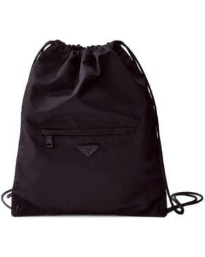 Prada Re-Nylon Drawstring Backpack - Black